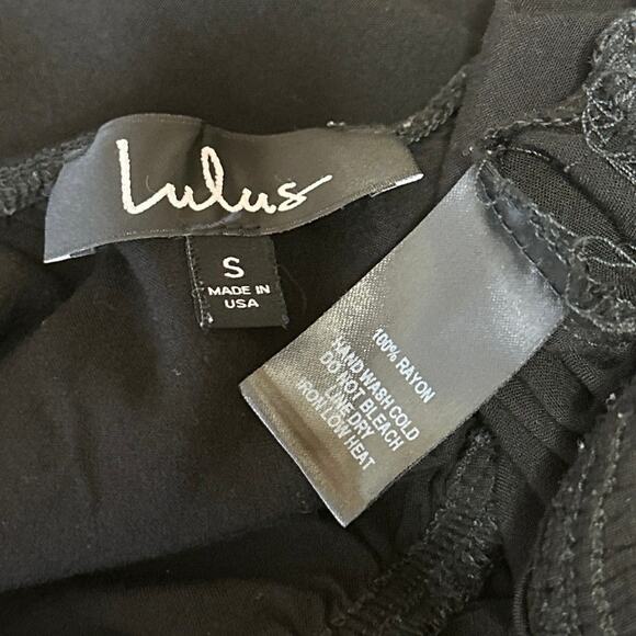 Lulus Learning to Fly Black Halter Sleeveless V Neck Faux Wrap Jumpsuit Size S - Picture 6 of 7